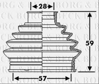 BORG & BECK bcb6274 -  Пыльник, приводной вал